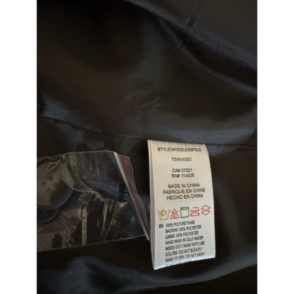 NOIR Suit Jacket Blazer M Medium Dark Chocolate Brown Vegan Leather NEW - Picture 10 of 14